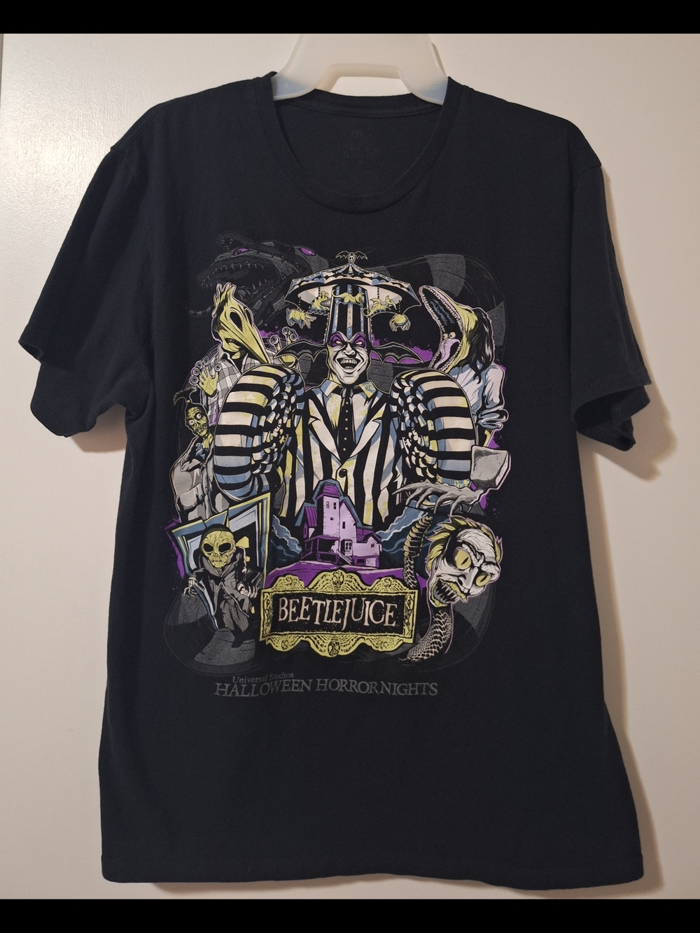Beetlejuice T-Shirt Universal Studios Halloween Horror Nights Size M